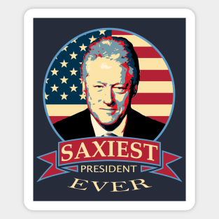 Bill Clinton Saxiest President Ever Pop Art Sticker